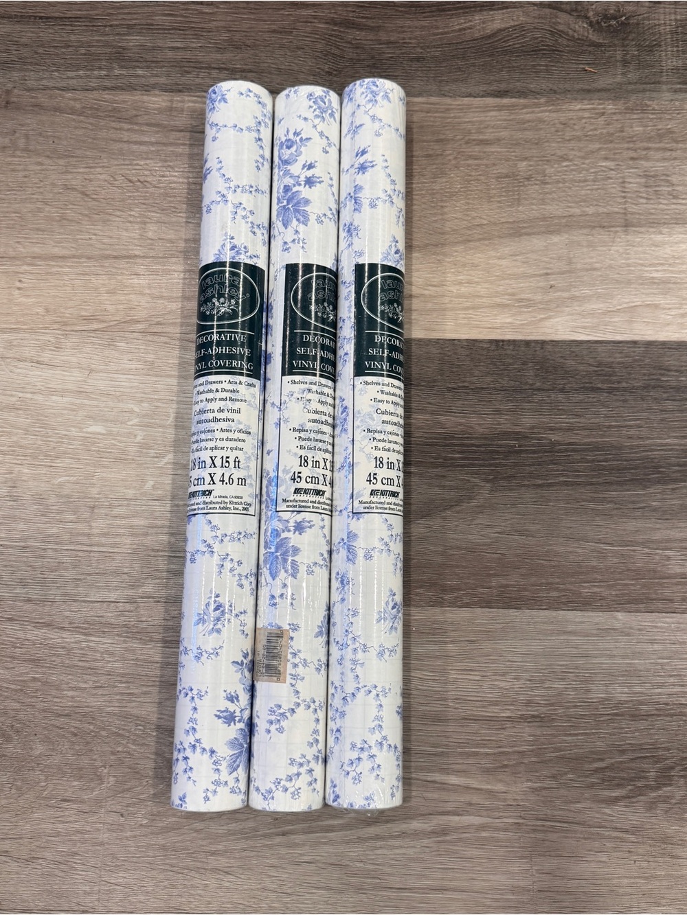 Laura Ashley Decorative Self Adhesive Vinyl Covering Floral Shelves Drawer Qty 3